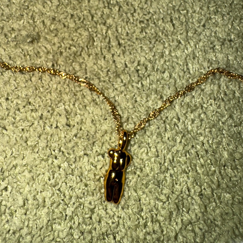 18k Gold Dipped Goddess Necklace - image 2
